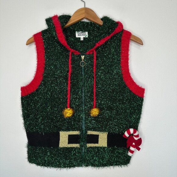 Major Label Group Jackets & Blazers - Major Label Group Christmas Ugly Vest Size M Green